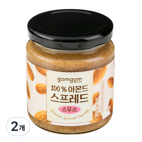 곰곰 100% 아몬드 스프레드 스무스, 200g, 2개