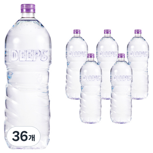 딥스 해양심층수 에코골드 무라벨, 2L, 36개