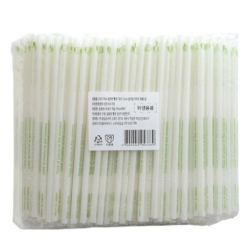 생활을그리다 PLA 생분해 빨대 일자형 7 x 210 mm, 500개, 1개