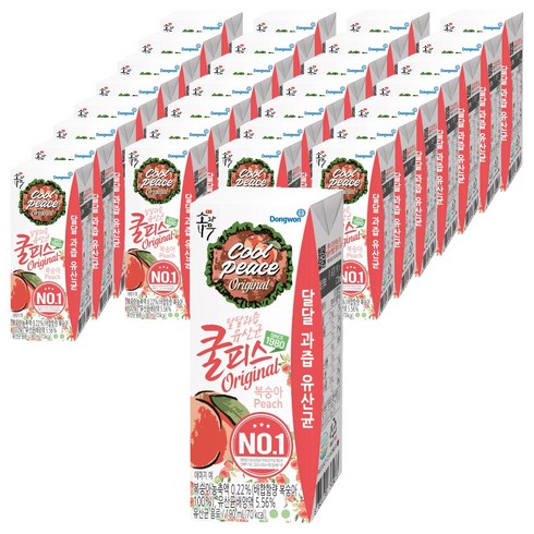 소와나무 쿨피스 복숭아, 190ml, 30개