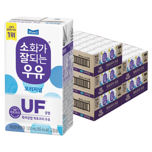 소화가잘되는우유 오리지널 미니, 120ml, 120개