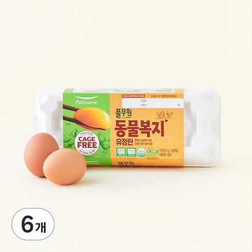 풀무원 동물복지 유정란 520g, 10구, 6개
