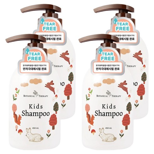 보타니컬테라피 티어프리 키즈 샴푸, 450ml, 4개
