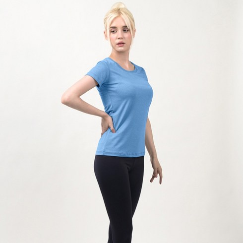 아르메데스 여성 요가 필라테스 반팔티 냉감 슬림핏 사방스판 티셔츠 AR-211