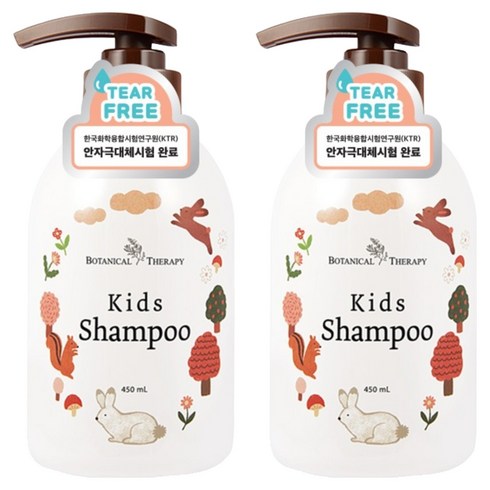 보타니컬테라피 티어프리 키즈 샴푸, 450ml, 2개
