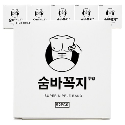숨바꼭지 남성용 니플밴드 투명색 52매, 6개