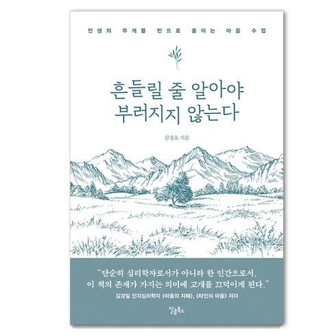 흔들릴 줄 알아야 부러지지 않는다: 인생의 무게를 반으로 줄이는 마음 수업, 달콤북스, 김정호