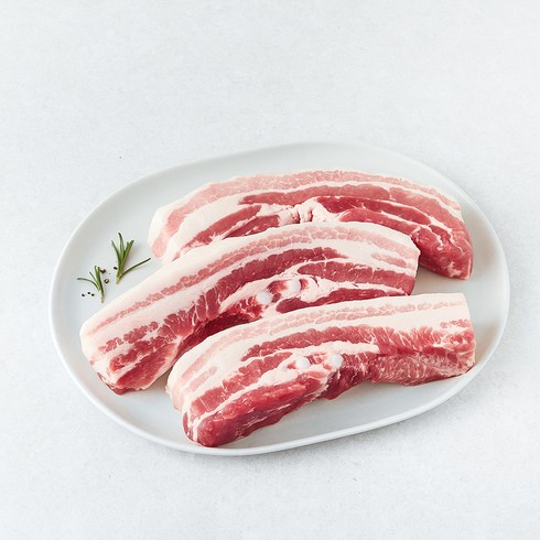 보리 먹인 돼지 캐나다산 삼겹살 에어프라이어용 (냉장), 1kg, 1개