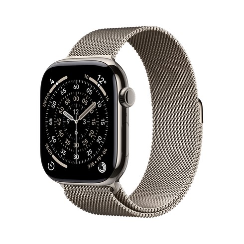 Apple 2025 애플워치 시리즈 11, 내추럴, 46mm, GPS+Cellular, 티타늄,내추럴/내추럴 밀레니즈 루프, M/L