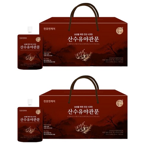 하루활력 남성을 위한 건강 시크릿 산수유야관문, 2.1L, 2개