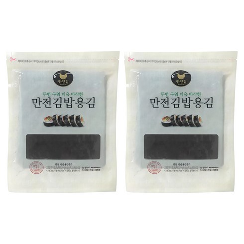 만전김 두번구운 김밥용 김, 115g, 2개
