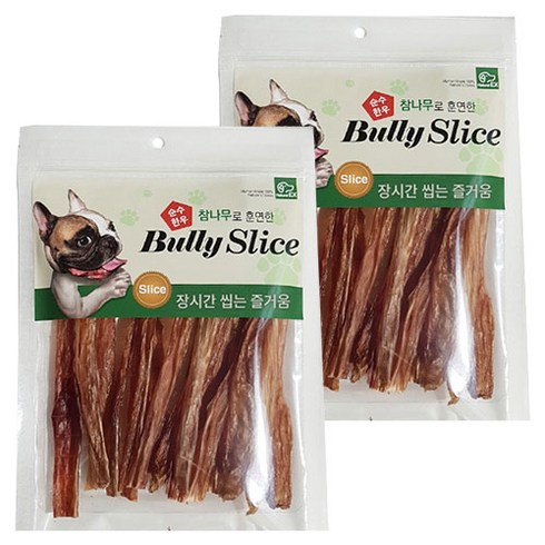 네츄럴이엑스 불리 슬라이스 강아지 건조 간식, 소, 50g, 2개