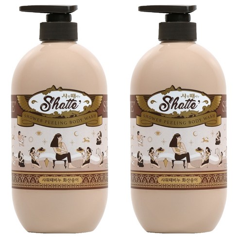 샤워때비누 화산송이 바디워시, 900ml, 2개