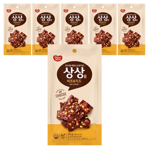 상상육포 비프앤치즈, 30g, 6개
