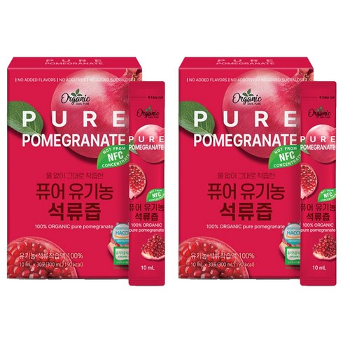천호엔케어 퓨어 유기농 석류즙, 300ml, 2개