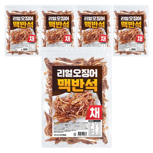 해야미 리얼 맥반석 오징어 채, 5개, 150g