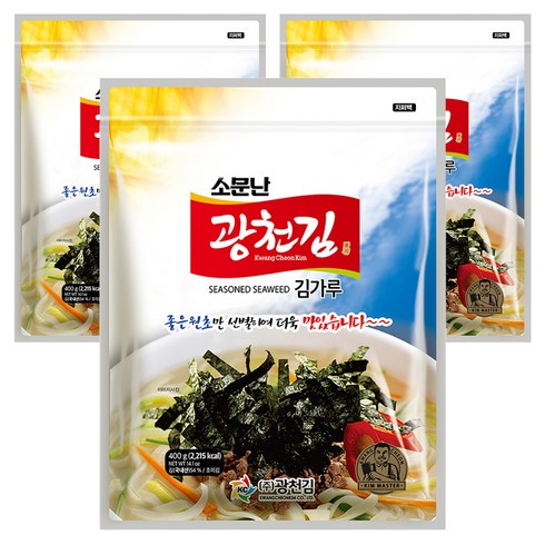 광천김 소문난 김가루, 400g, 3개