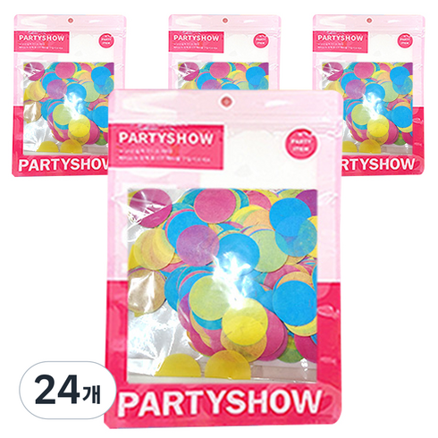 파티쇼 SHOW 은박 원형 컨페티 2.5cm 20g, 브라이트, 24개