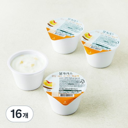 남양유업 불가리스 유당제로 요거트 복숭아, 80g, 16개