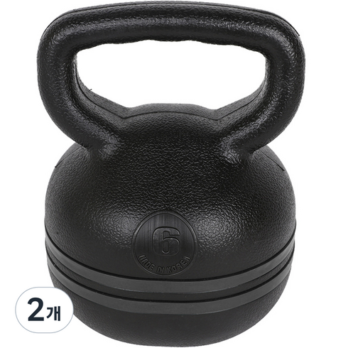 아리프 라인 케틀벨, 블랙, 6kg, 2개