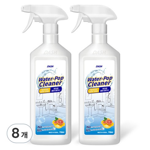 DASH 워터팝 물때 클리너, 750ml, 8개