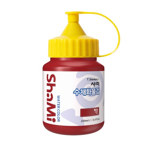 샤미 수채화물감 12 빨강, 250ml, 1색