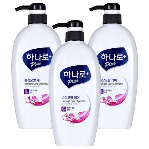 하나로 플러스 손상모발케어 샴푸린스겸용, 680ml, 3개