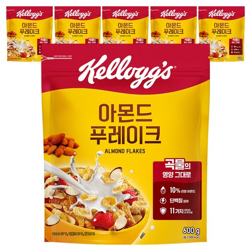 켈로그 아몬드 푸레이크, 600g, 6개