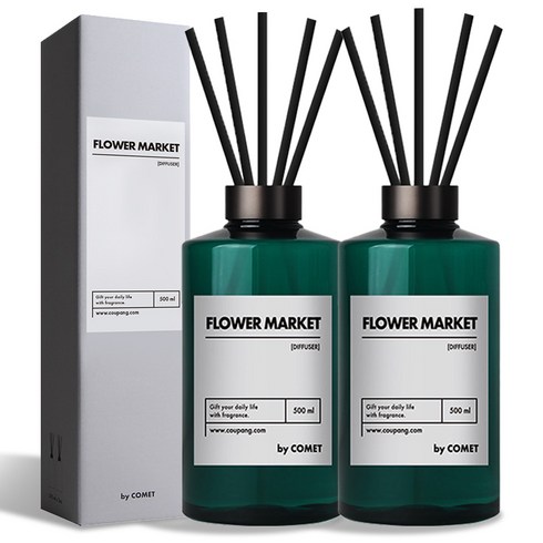 코멧 디퓨저, 양재동 꽃 시장(플라워 마켓), 500ml, 2개