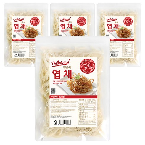 해맑은푸드 연육채 엽채, 500g, 4개