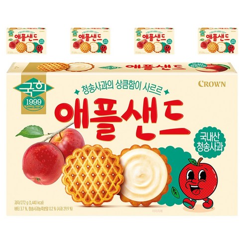 크라운 국희 애플샌드, 272g, 5개