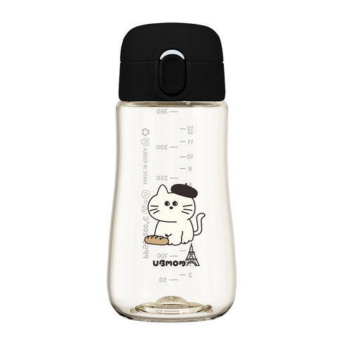 유비맘 유아용 PPSU 세이프티 몽자 빨대컵, 360ml, 1개