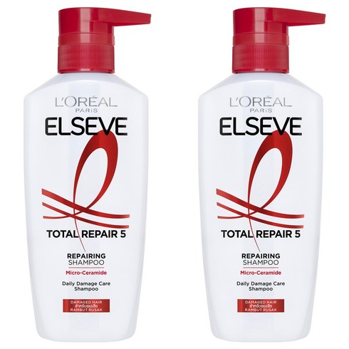 로레알파리 엘세브 토탈 리페어 5 샴푸 멜론 프루티 플로럴, 400ml, 2개
