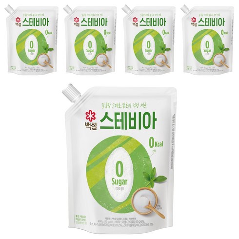 백설 스테비아, 400g, 5개