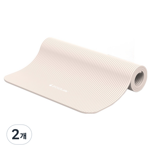 이고진 소프트 와이드 NBR 요가매트 10mm, 피치글로우, 2개