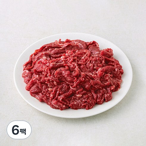 농협안심한우 정육 1등급 불고기용 (냉장), 300g, 6팩