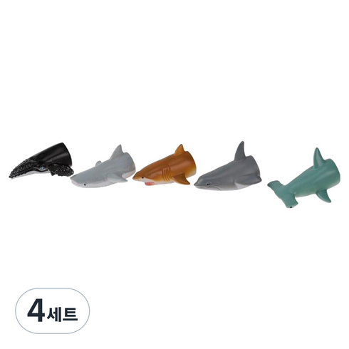 캐스비 플레이 러버 해양 손가락 인형 세트, 5개, 4세트