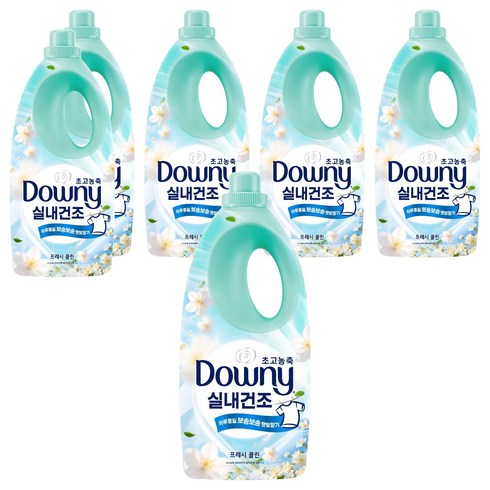다우니 실내건조 초고농축 섬유유연제 프레시 클린 본품, 2L, 6개