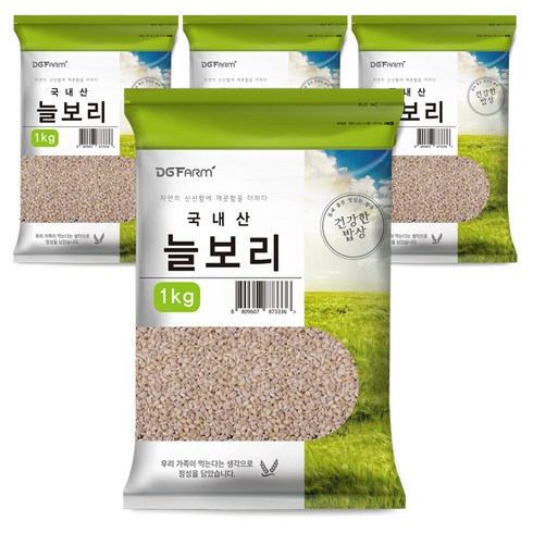 대구농산 국산 늘보리쌀, 1kg, 4개