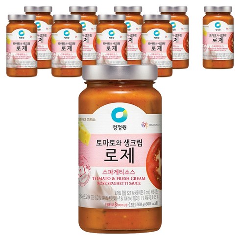 청정원 로제 스파게티소스, 600g, 10개