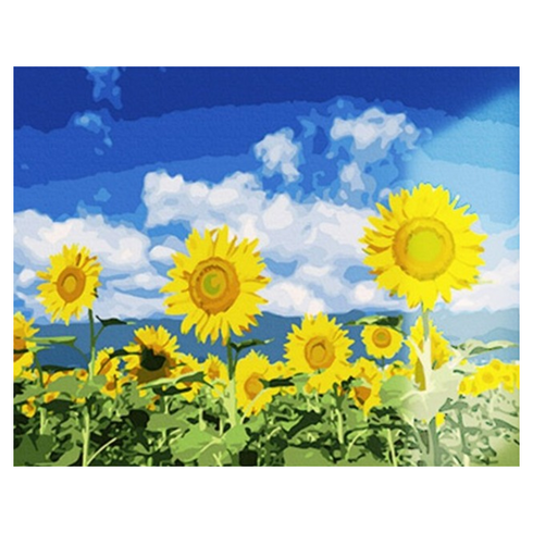 아트조이 DIY 명화 그리기 세트 40 x 50 cm 가로형, 푸른해바라기밭, 1개