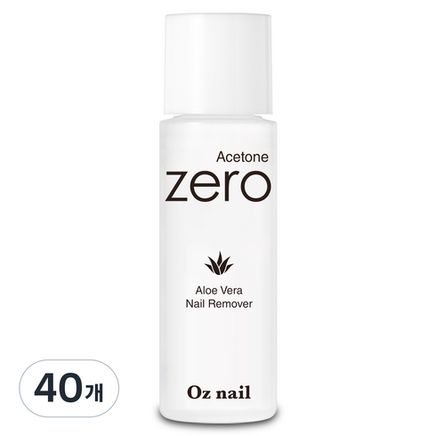 오즈네일 아세톤 제로 알로에베라 네일 리무버, 100ml, 40개