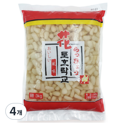토호식품 락교 파우치, 3kg, 4개