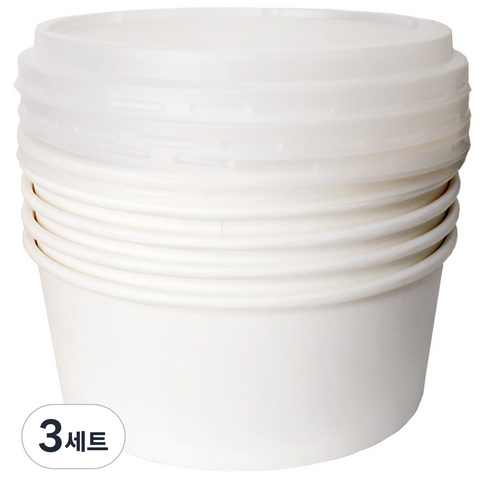 블룸엣홈 전자레인지 종이용기 뚜껑세트 1.35L 25p, 3세트
