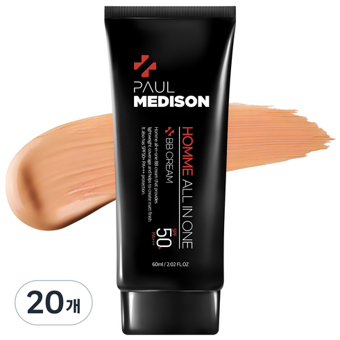 폴메디슨 옴므 올인원 비비크림 SPF 50+ PA+++ 60ml, 20개