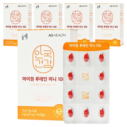 안국건강 아이원 루테인 미니 100, 60정, 5개