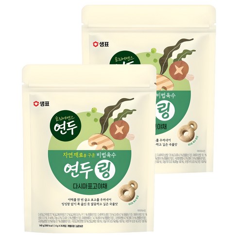 샘표 연두링 다시마표고야채 35p, 140g, 2개