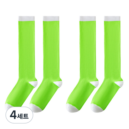 핫데이썸 골프 오버 니삭스 2켤레 세트, 그린, 4세트