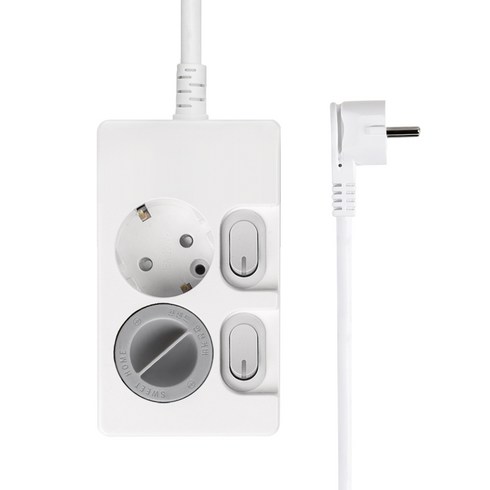 스윗홈 국내생산 개별 절전 컬러 슬림 납작멀티탭 콘센트 2구 HOME-MO16S2 + 안전커버, 5m, 화이트, 1개