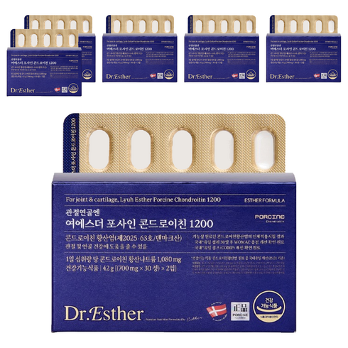 에스더포뮬러 관절연골엔 여에스더 포사인 콘드로이친 1200 42g, 60정, 6개